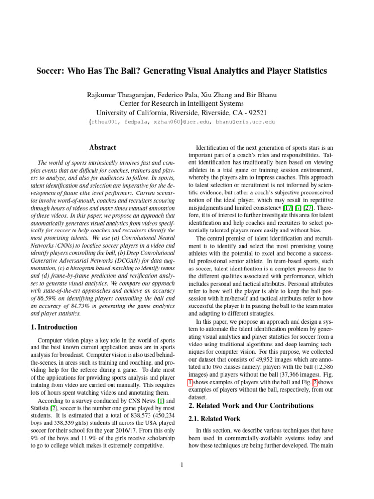 8-Soccer Who Has The Ball Generating Visual Analytics and Player ...