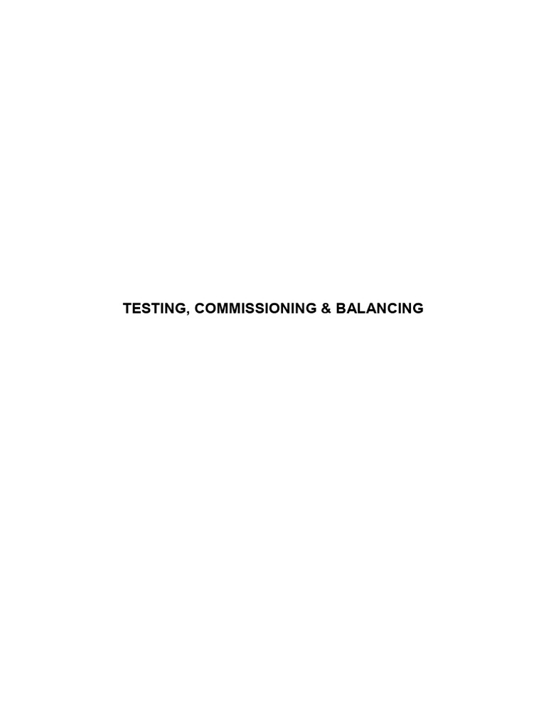 Testing and Commissioning Guidelines | PDF | Sound | Pressure
