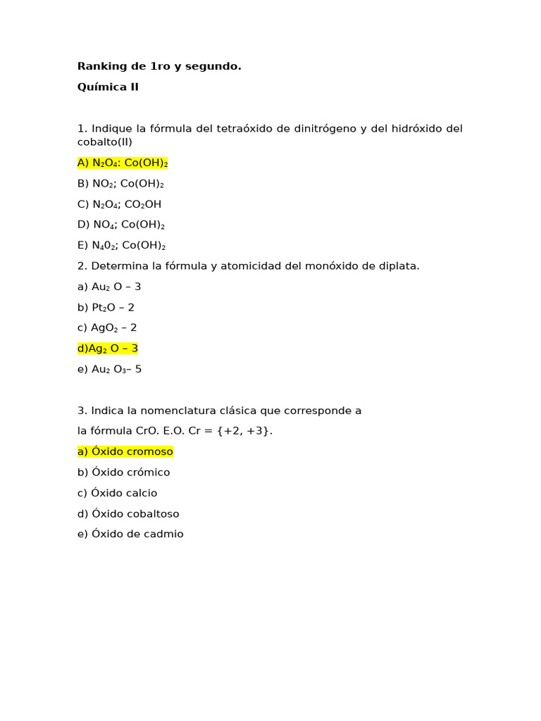 Ranking de 1ro y Segundo 2 | PDF