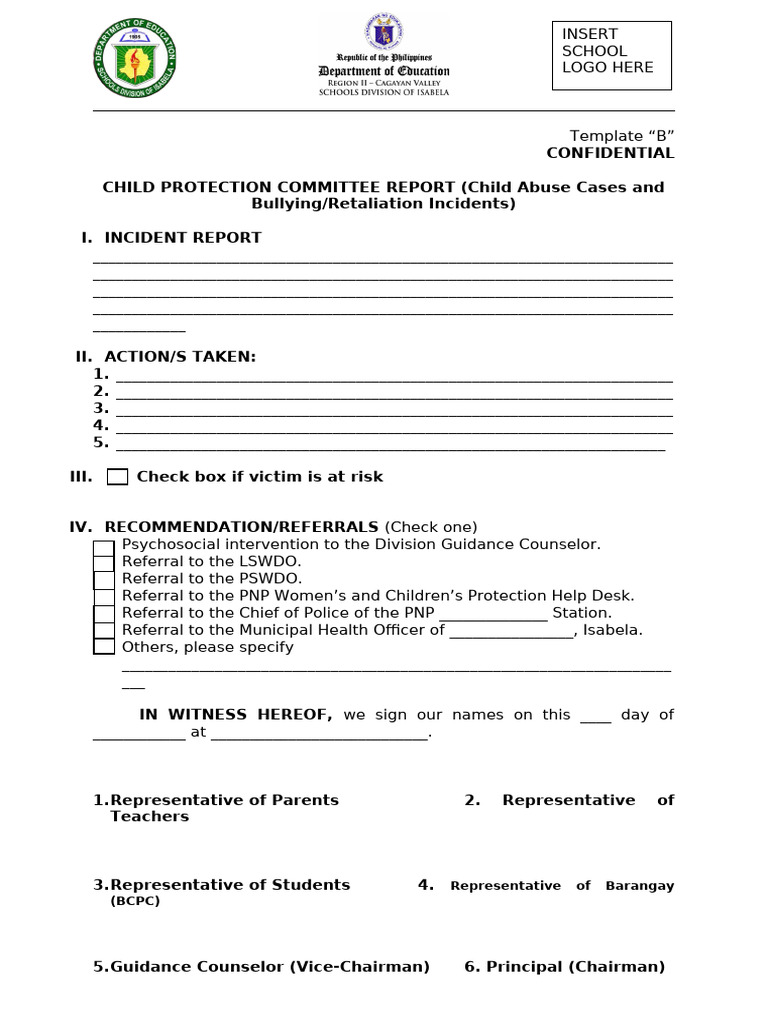 Child Protection Committee Report | PDF