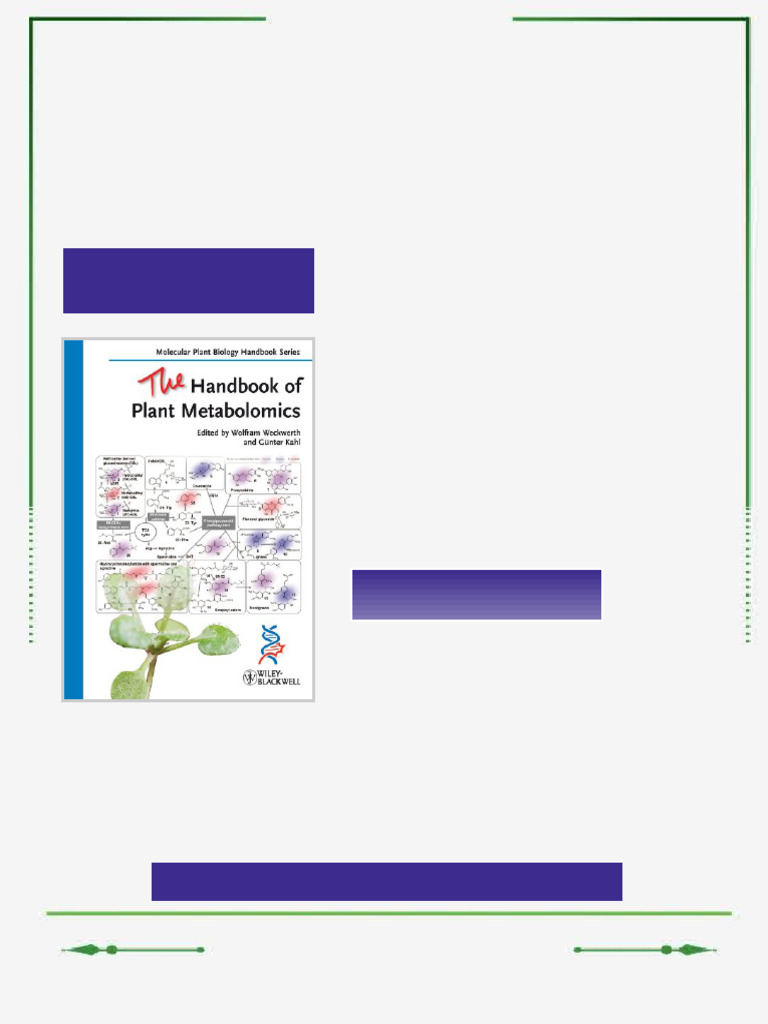 The Handbook of Plant Metabolomics 1st Edition Wolfram Weckwerth ebook ...