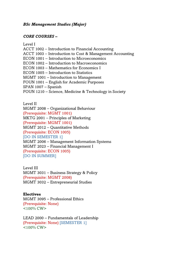 Courses | PDF