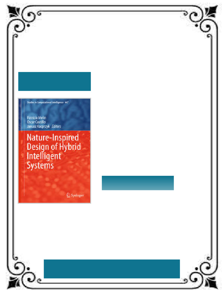 Nature Inspired Design of Hybrid Intelligent Systems 1st Edition ...