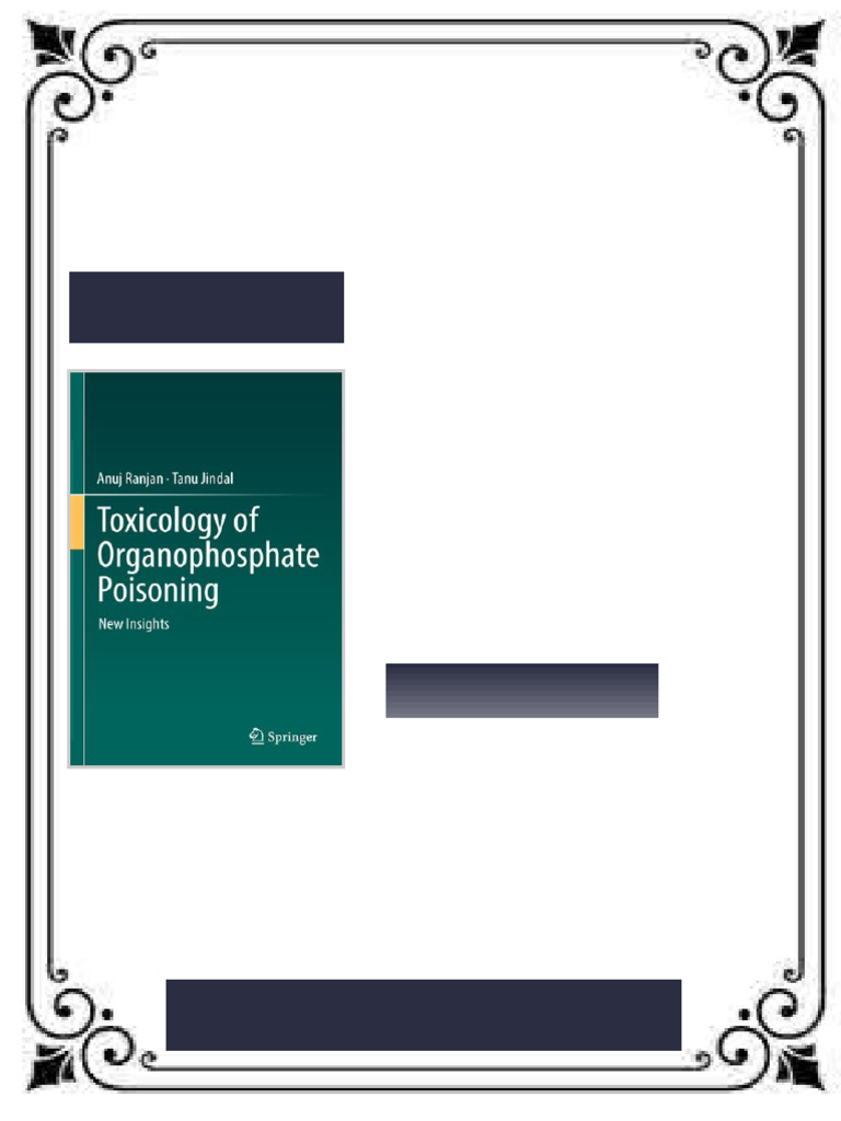 Toxicology of Organophosphate Poisoning New Insights 1st Edition Anuj ...