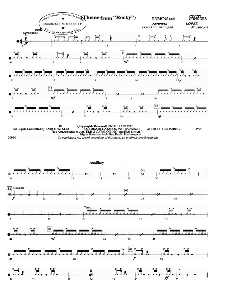 Percussion1 Tambourine, Cowbell | PDF