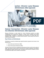 Cancer Connection - Chronic Lyme Disease Co-Infection Ehrlichiosis Often Ignored