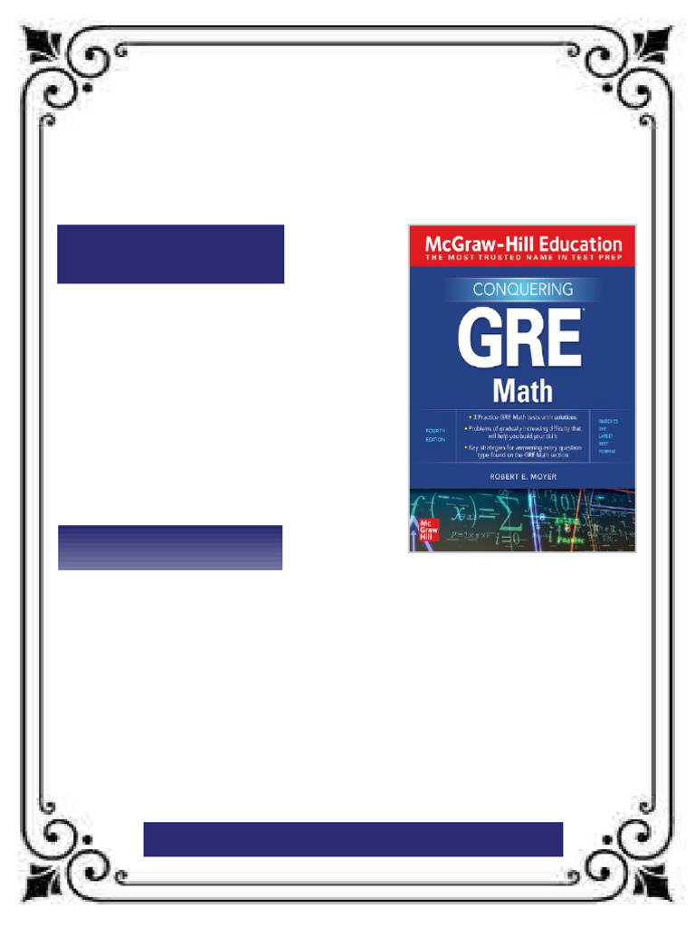 McGraw-Hill Education Conquering GRE Math, 4th Edition Robert E. Moyer ...