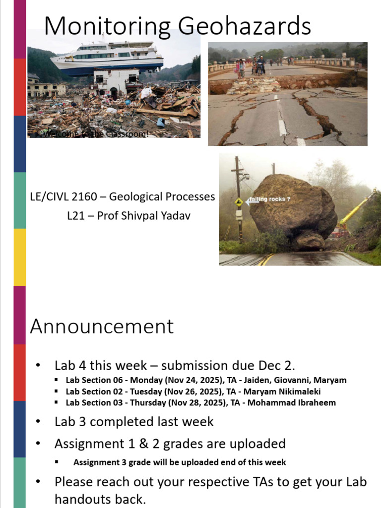 L21 - Geohazard Monitoring | PDF | Remote Sensing