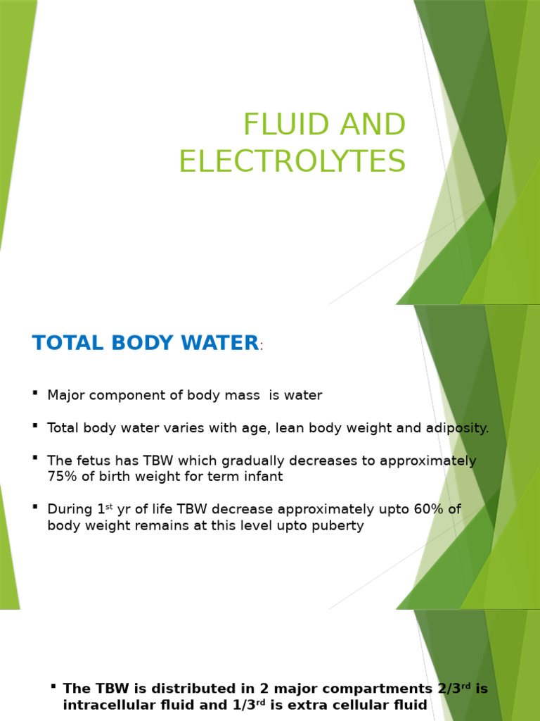 Fluid and Electrolyte Management Guide | PDF | Medical Specialties ...