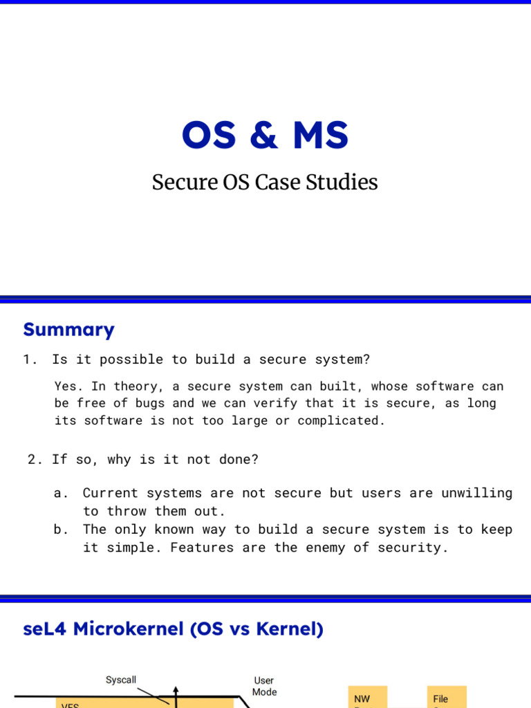 Lecture 8 | PDF | Kernel (Operating System) | Computing