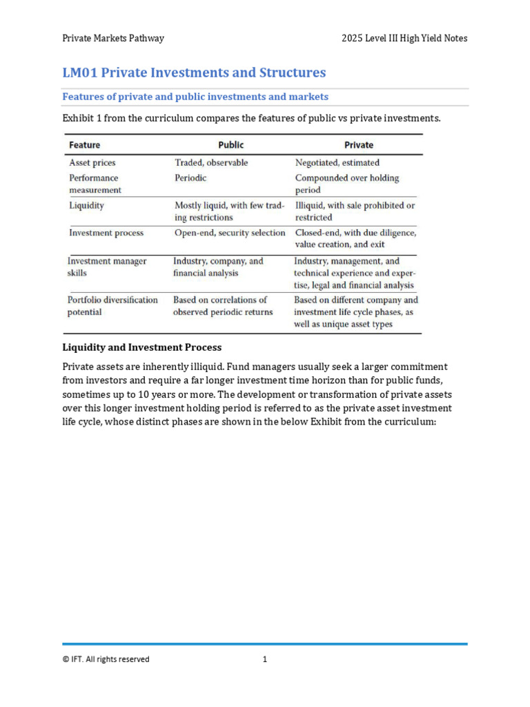 Understanding Private Market Investments | PDF | High Yield Debt ...