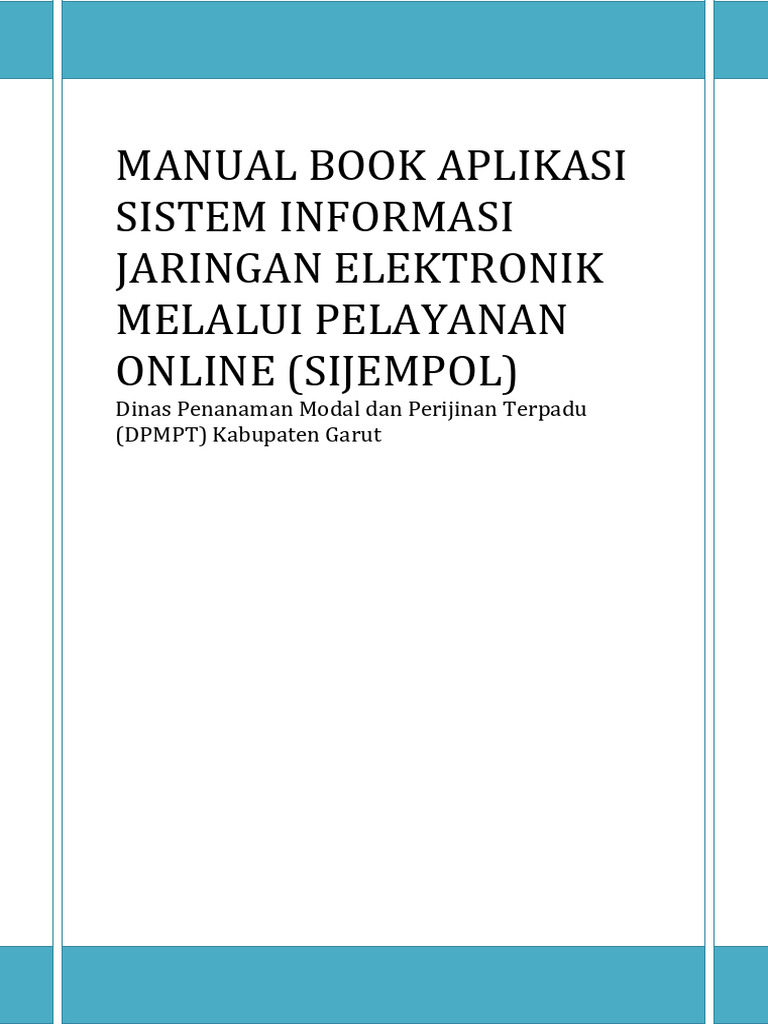 Panduan Aplikasi SIJEMPOL DPMPT Garut | PDF