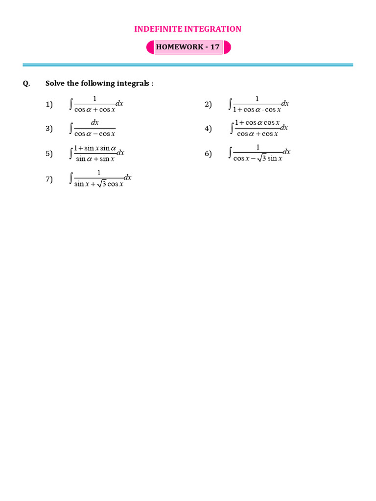 Aarambh Homework Integration 17 | PDF