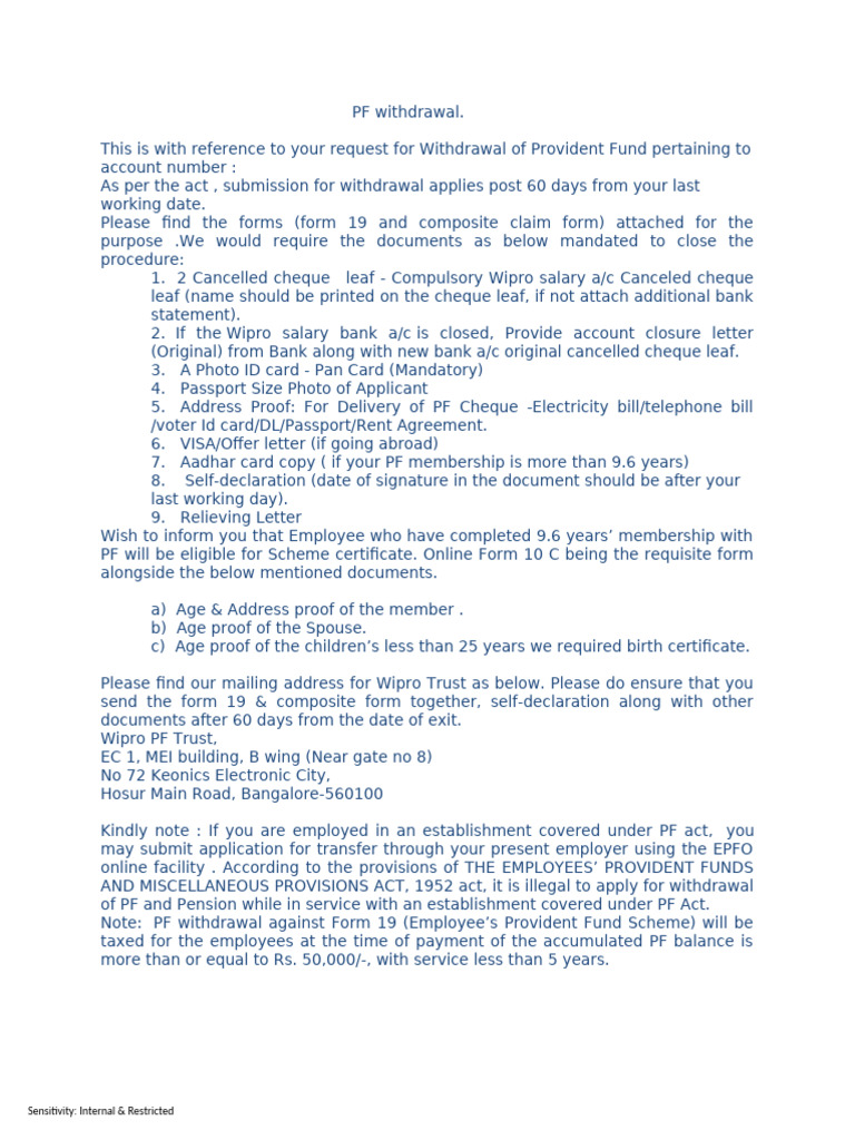 Withdrawal Procedure | PDF | Identity Document | Cheque