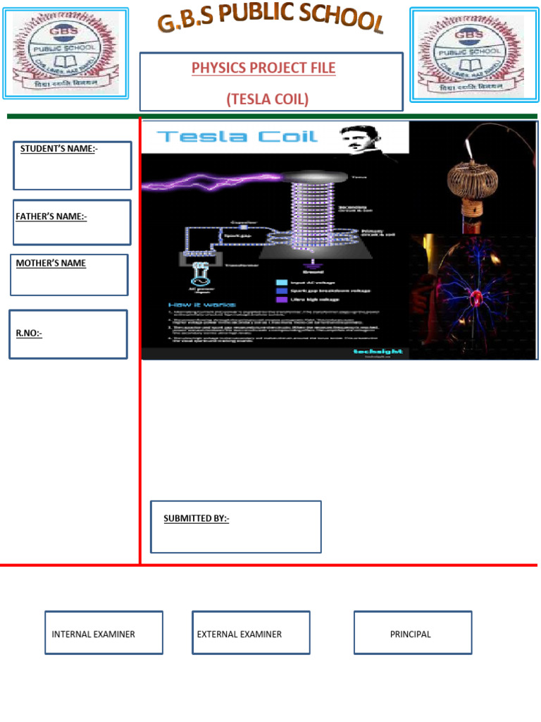 Tesla Coil Physics Project File | PDF