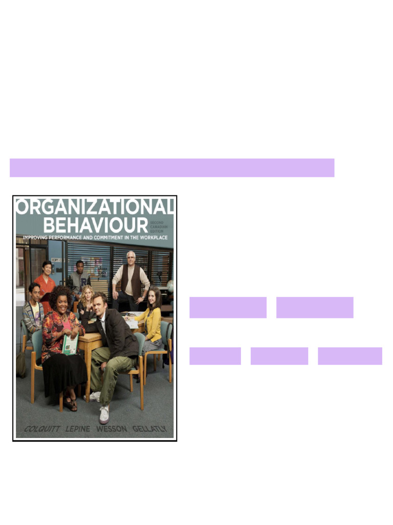 80616 | PDF | Organizational Behavior | Textbook