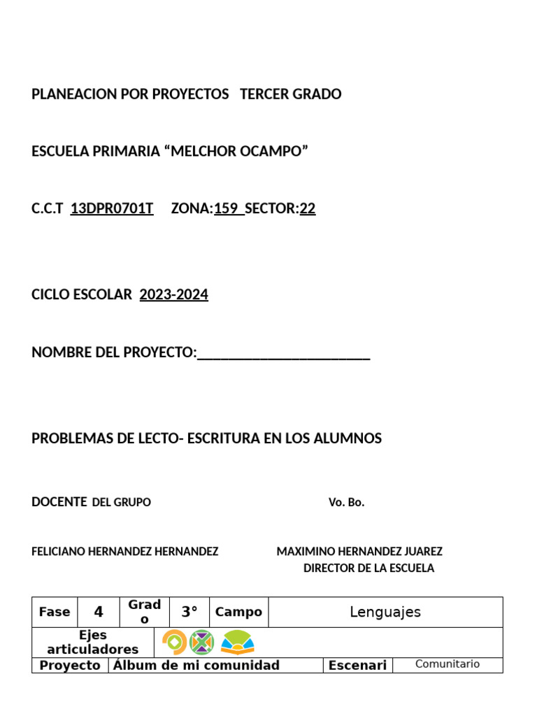 3er GRADO PROYECTO - 07 Album de mi comunidad (2023-2024) | PDF ...