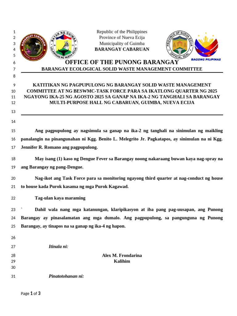 Beswm Meeting | PDF