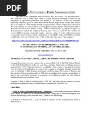 NoNote NoForeclosure Florida