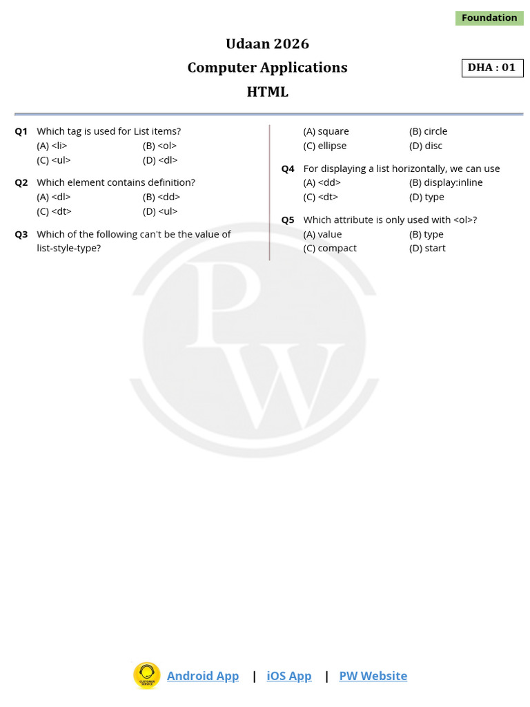 Html3- Dha 01 | PDF | Html Element | Computing