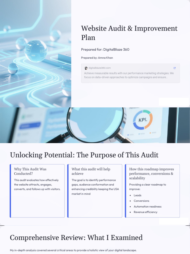 Website Audit for DigitalBlaze 360 | PDF | Audit | Customer ...