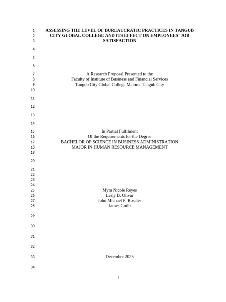 Bureaucracy's Impact on Job Satisfaction at TCGC | PDF | Bureaucracy ...