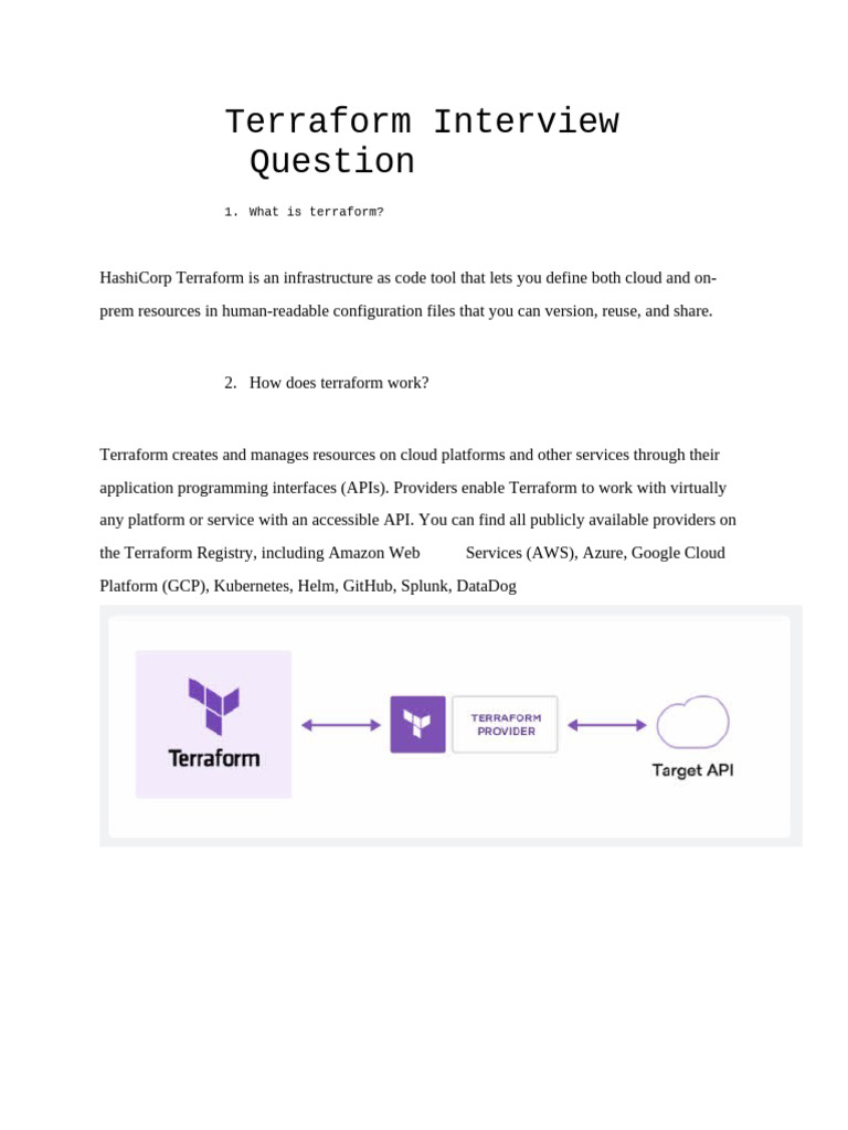 Terraform Interview Questions & Answers | PDF | Cloud Computing ...
