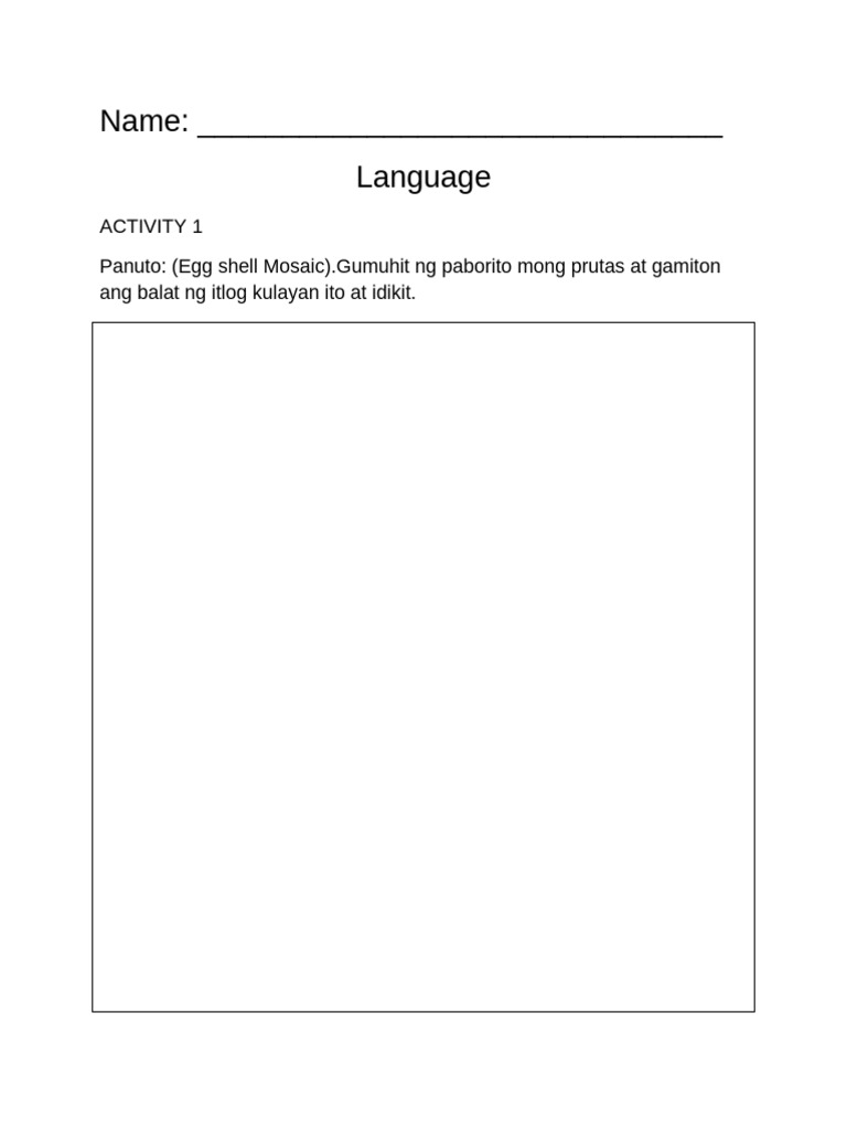 Activities Grade 1 | PDF