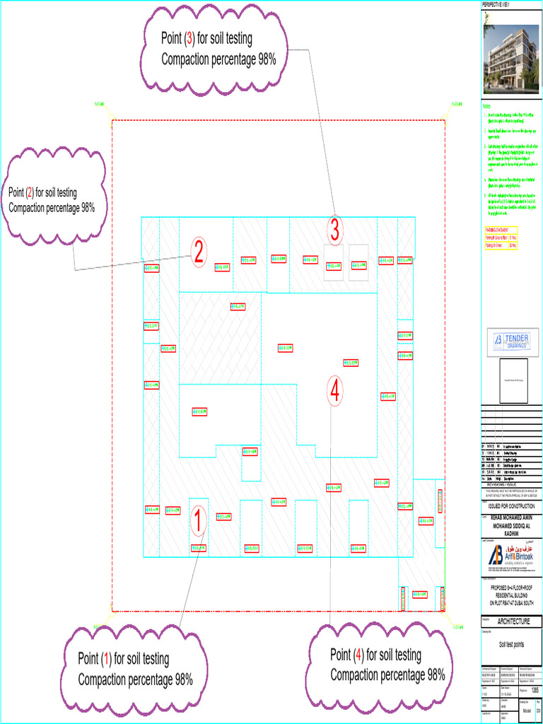 Proposed G+4 Residential Building Plan | PDF | Engineering