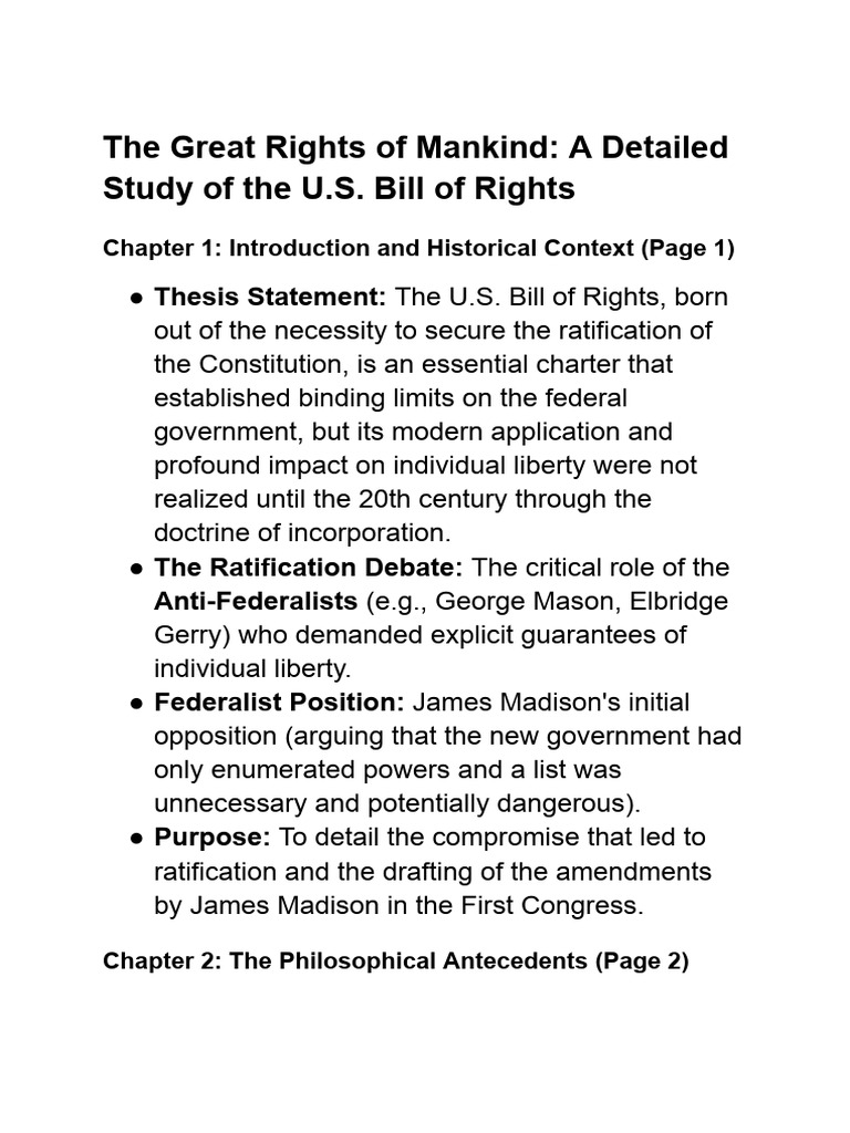 US bill of rights | PDF | United States Bill Of Rights | Incorporation ...