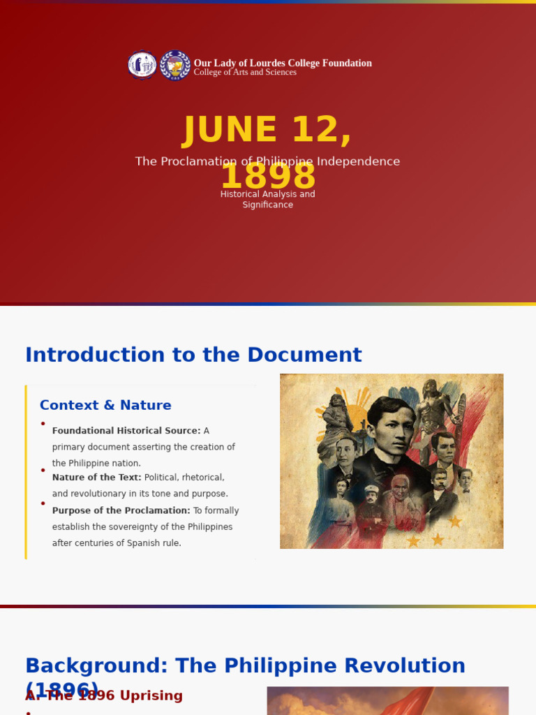 Philippine Independence Proclamation 1898 | PDF | Philippines | Spanish ...