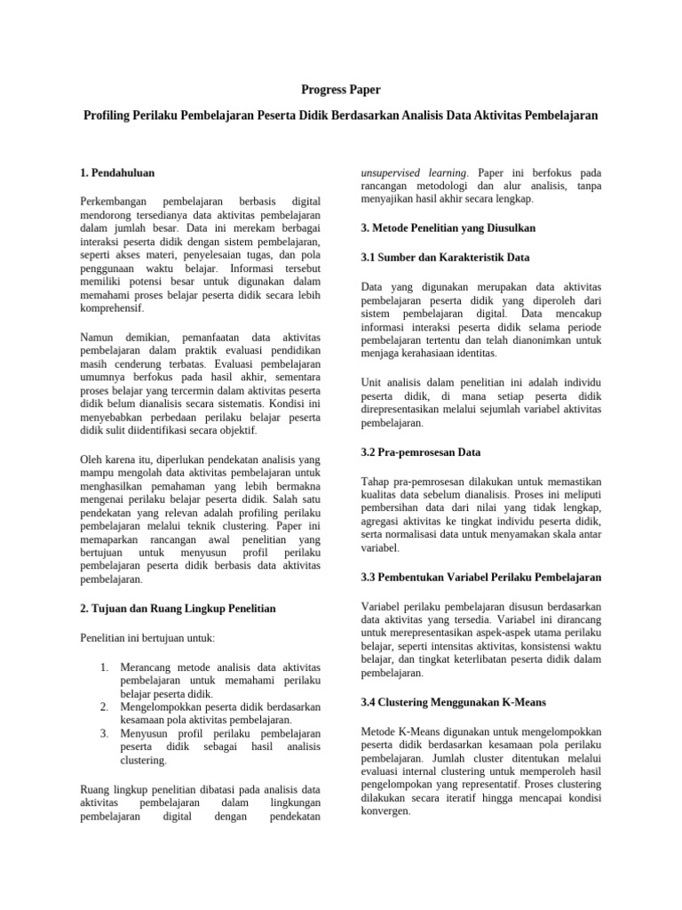 Progress Paper - KMeans Clustering | PDF