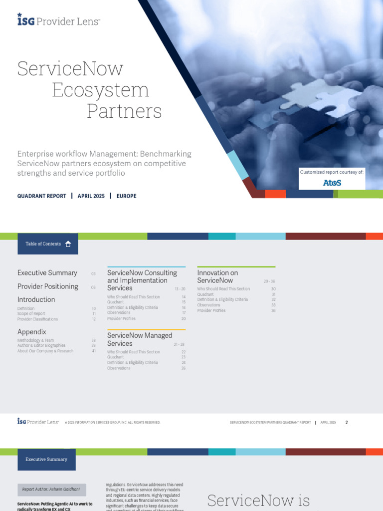 Isg Report Servicenow Ecosystem 2025 | PDF | Regulatory Compliance ...