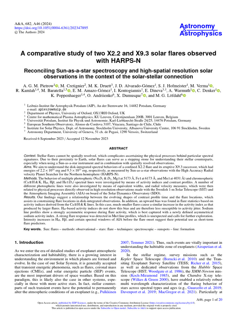 Comparative Analysis of Solar Flares | PDF | Solar Flare | Astronomy