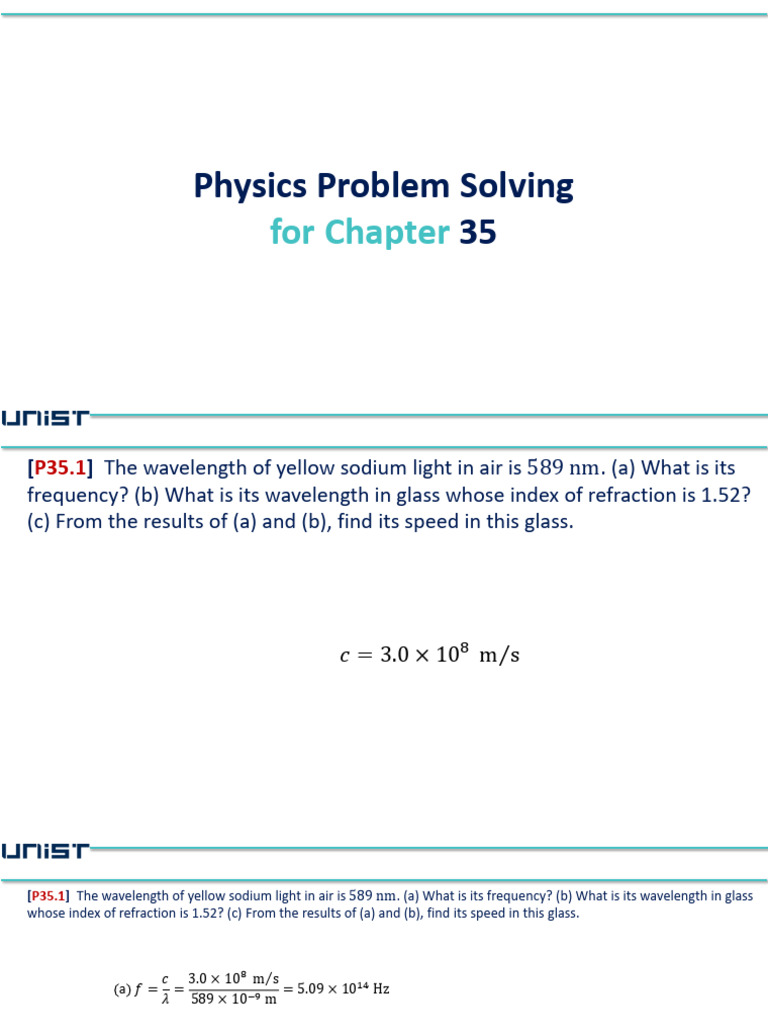 PPS_Ch35 | PDF | Wavelength | Applied And Interdisciplinary Physics