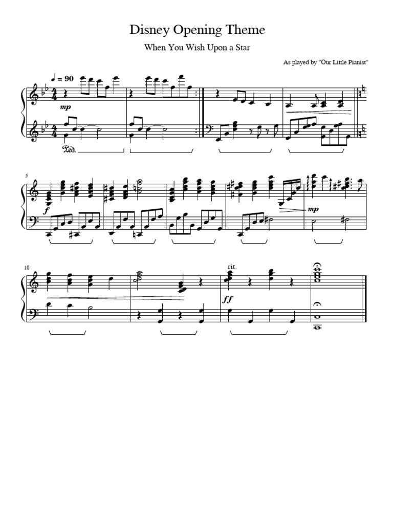 Disney Opening Theme 1768197798101 | PDF