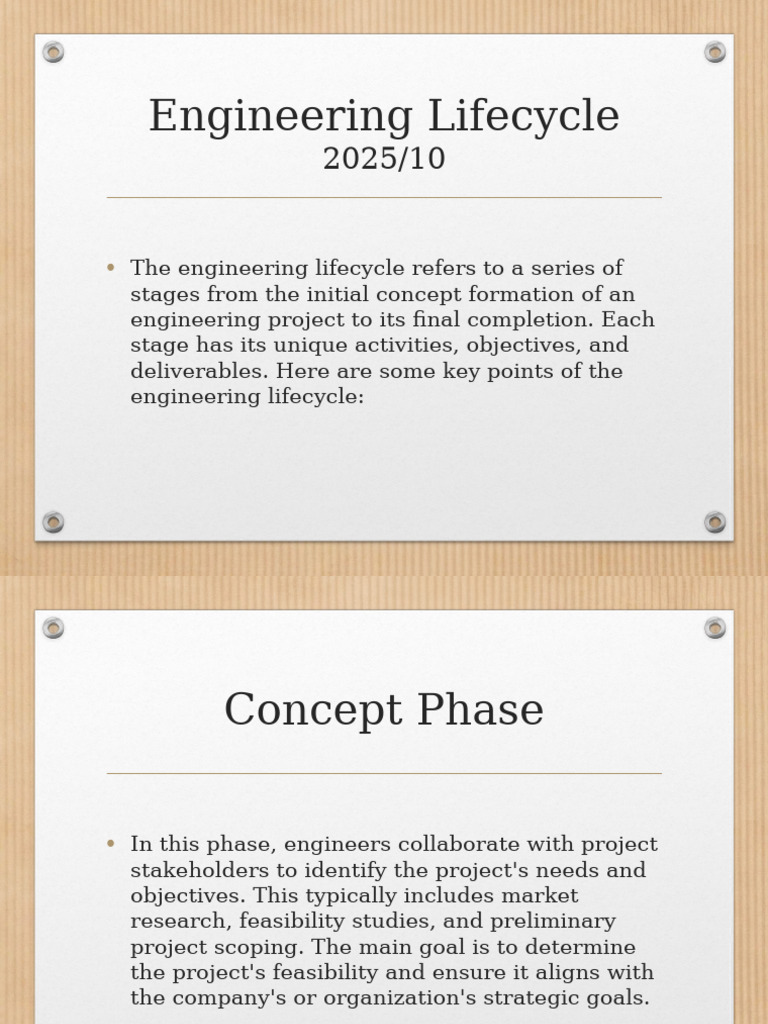 Overview of the Engineering Lifecycle | PDF