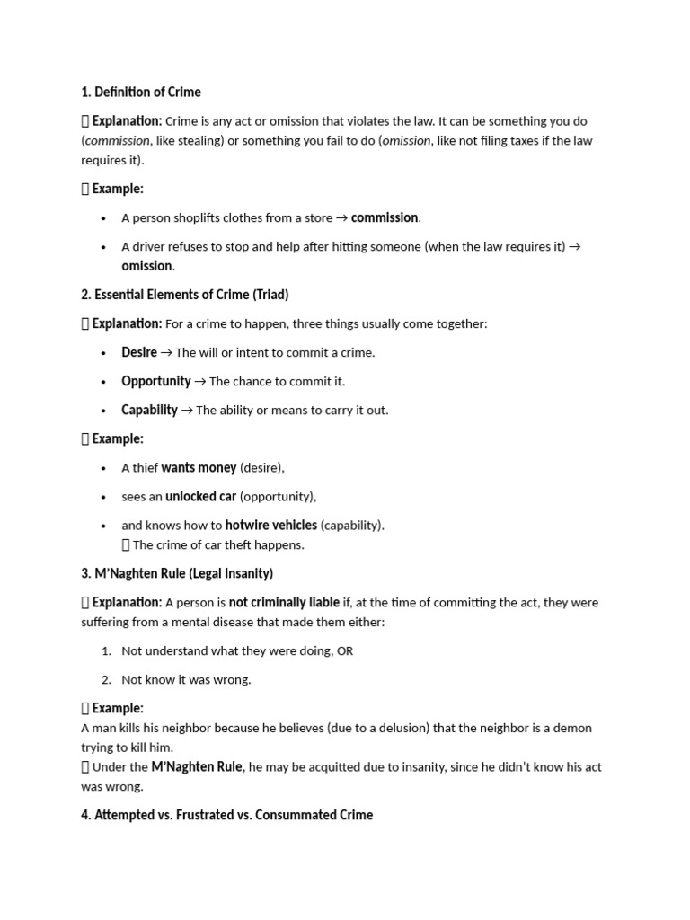 Understanding Crime: Definitions & Classifications | PDF | Criminal Law ...