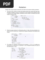 Rotational Motion Problems and Solutions | PDF | Acceleration ...