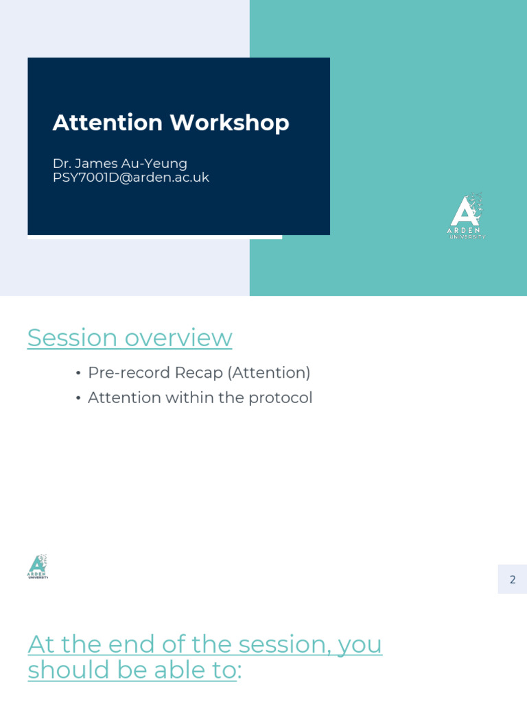 Designing Attention Research Protocols | PDF | Attention | Cognitive ...
