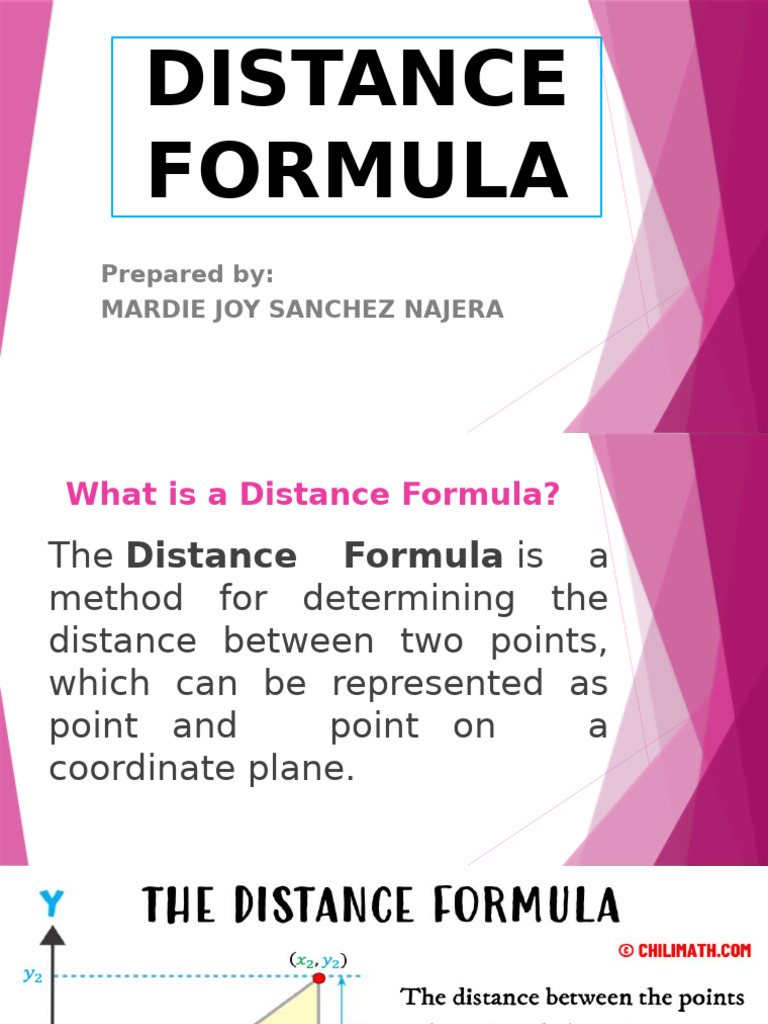 Understanding the Distance Formula | PDF