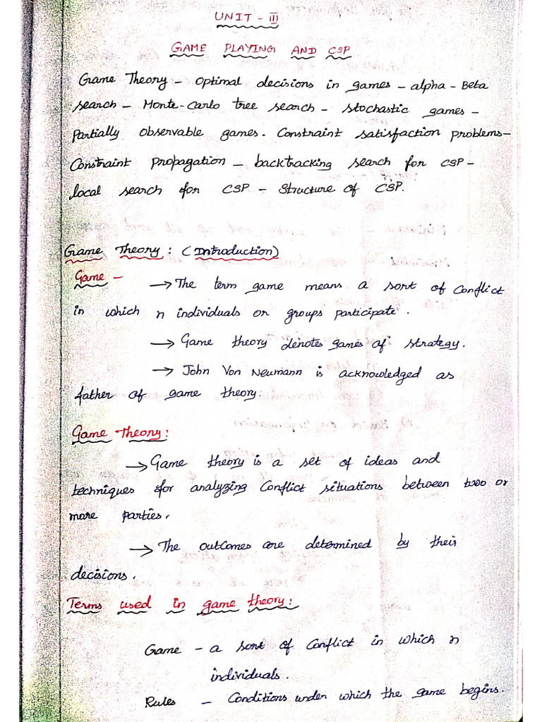 AI Unit 3 | PDF