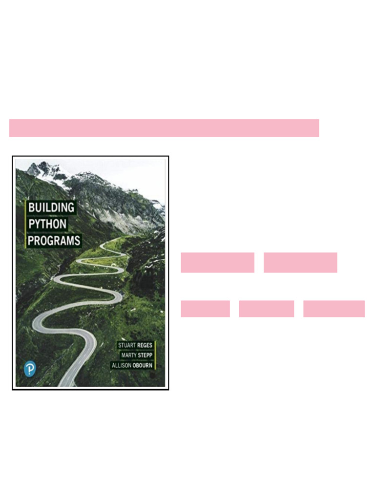 Building Python Programs 1st Edition By Stuart Reges Ready to Read | PDF