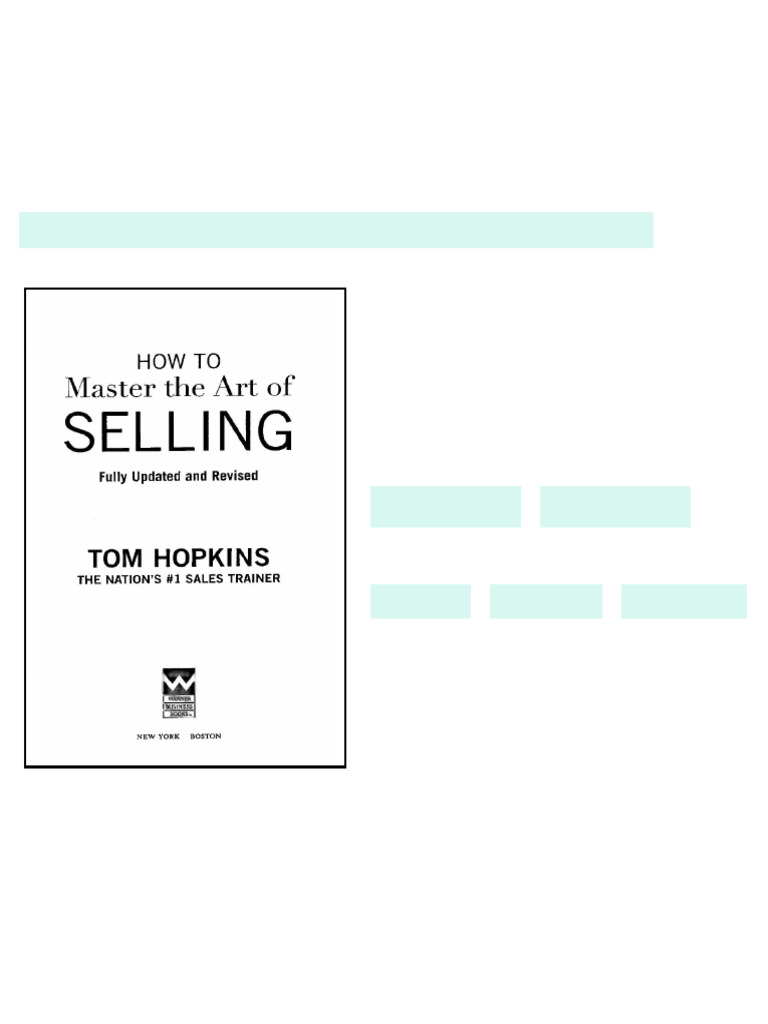 How to Master the Art of Selling Ready to Read | PDF