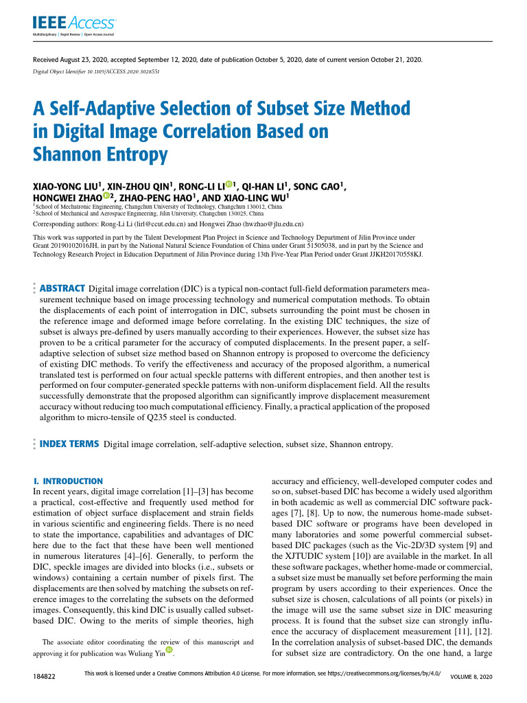 A Self-Adaptive Selection of Subset Size Method In | PDF | Pixel