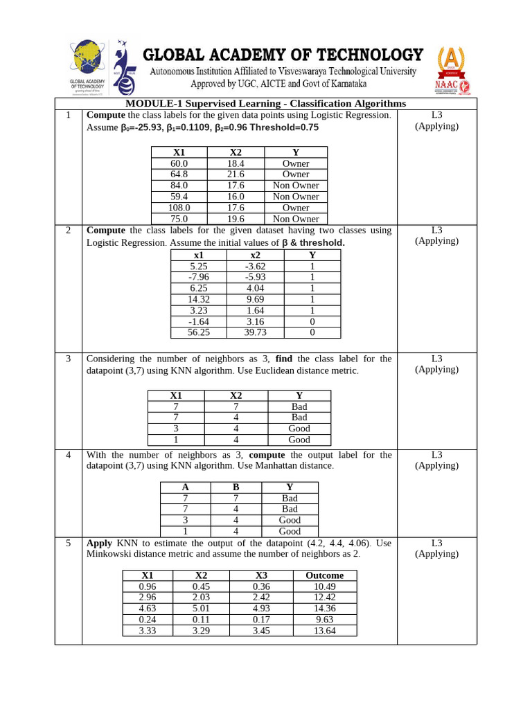 Statistical Machine Learning-II(ADS23503) | PDF | Support Vector ...