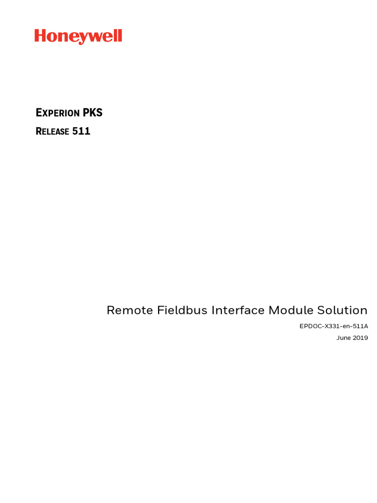 Remote Fieldbus Interface Module Solution EPDOC X331 en 511A | PDF ...