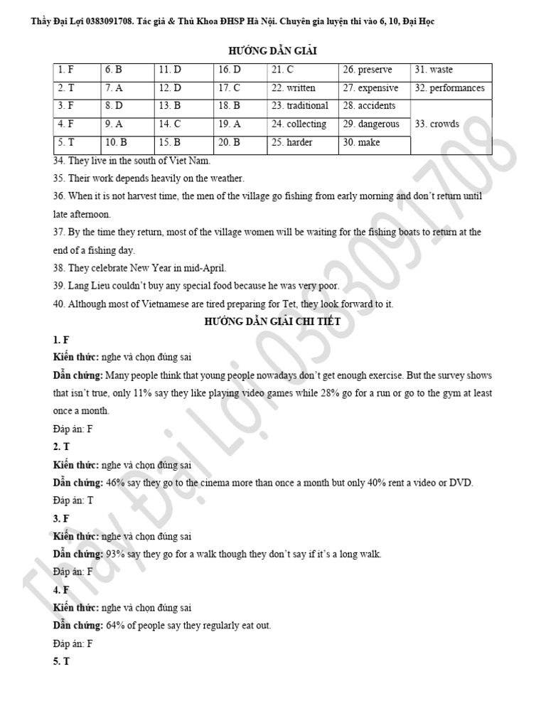 Đề 3 key | PDF