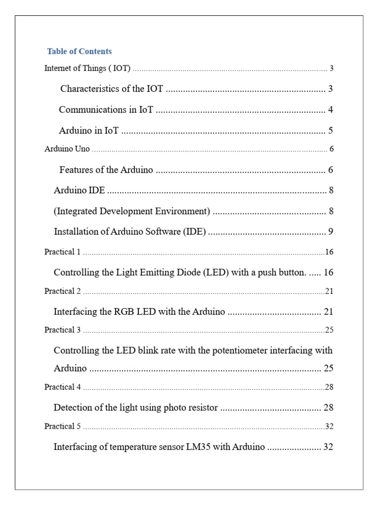 IoT and Arduino: Practical Guide | PDF | Arduino | Internet Of Things