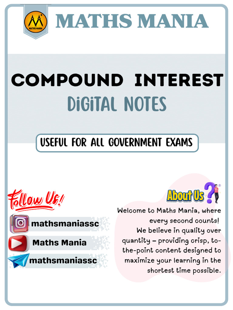 Compound Interest (NOTES) | PDF